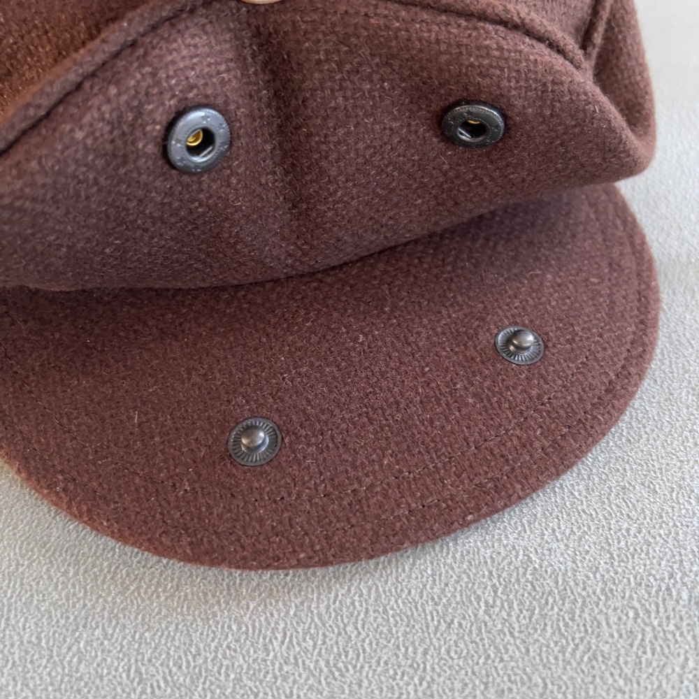 Vintage Kangol Men Brown Wool Textured Flat Cap - Picture 7 of 12